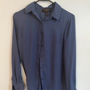 Banana Republic slate blue blouse